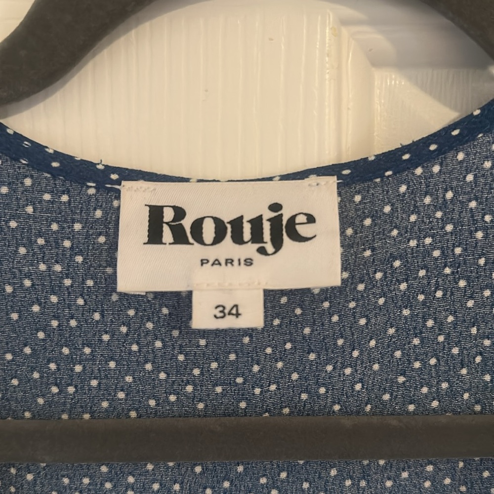 RARE Rouje Mathilda Midi Dress Blue Dot